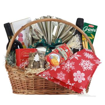 Cos rachita Panetone cu stafide, ambalat festiv de la Web2print Bucuresti Srl