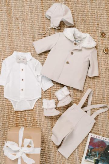 Costum botez Mihail - crem vanilla de la Andreeatex