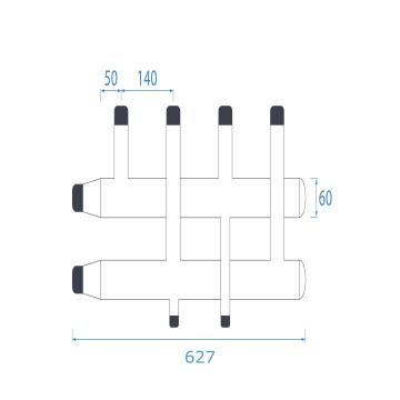 Distribuitor - colector Ecotech C2CD/140 cu 2 circuite