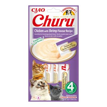 Hrana Churu pentru pisici reteta de pui cu aroma de creveti de la Club4Paws Srl