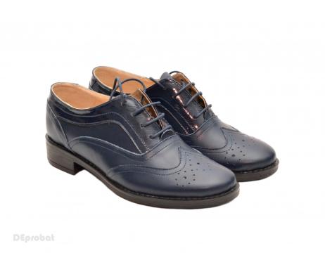 Pantofi dama bleumarin casual-eleganti din piele naturala de la Deprobat.ro