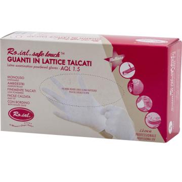 Manusi latex albe cu pudra 100 buc S - Roial de la Mezza Luna Srl.