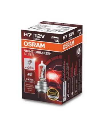 Bec 12V H7 55 W Night Breaker Silver +100% Osram de la Auto Care Store Srl