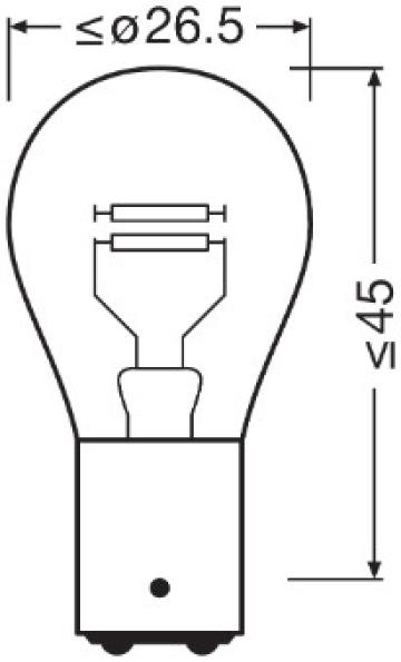 Bec 12V P21/4W set 10 buc. Osram