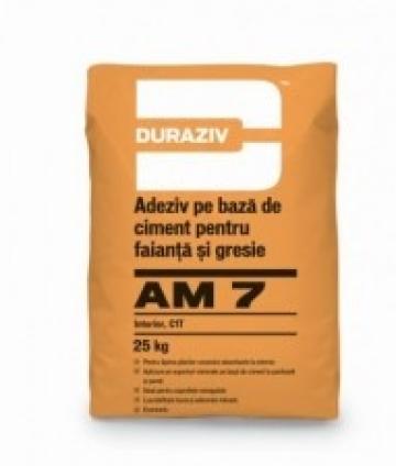 Adeziv gresie si faianta pentru interior Duraziv AM 7 25kg de la PDET Atlantic Distribution Srl