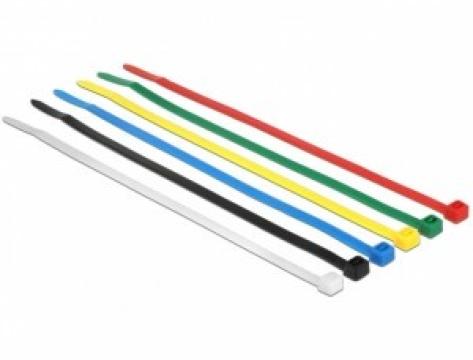 Colier plastic colorat (100 buc) / 3.5x140mm galben