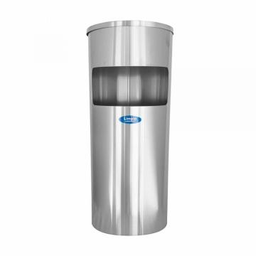 Cos inox rotund prevazut cu scrumiera, 20L, Limpio CSR-03 de la Xtra Time Srl