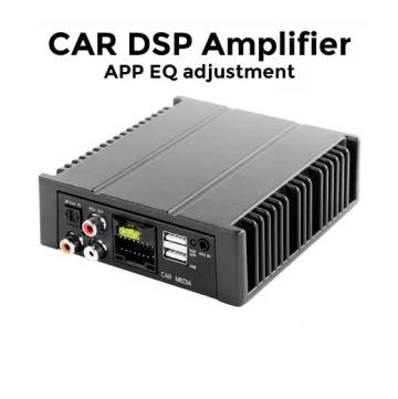 Amplificator DSP auto cu intrare fibra optica Plug and Play