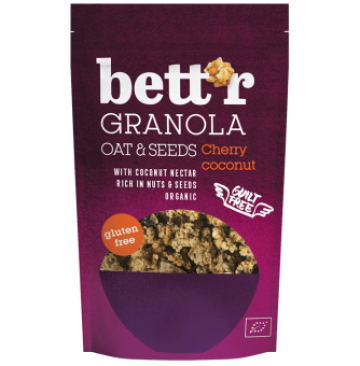 Granola cu fructe de padure si cocos bio 300g Bettr