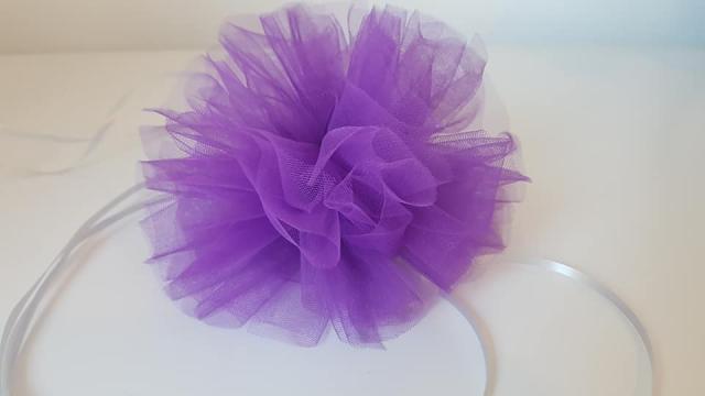 Pompoane tull decor masina nunta de la Flower Power Gift