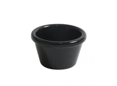 Set 6x bol rotund din melamina neagra, cca 40 ml