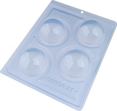 Forma ciocolata Sferica, 3 parti, 4 cavitati, 60mmxh30mm de la Hermes Natural Products Srl