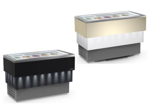 Vitrina pentru gelaterie cu racire statica si ventilatie de la Horecons Profesional Srl