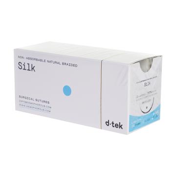 Fir sutura D-tek, Silk cu ac triunghiular/rotund - 12 buc de la Medaz Life Consum Srl