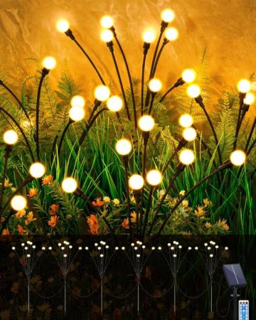 Lumini solare 20 LED-uri pentru gradina, cu telecomanda
