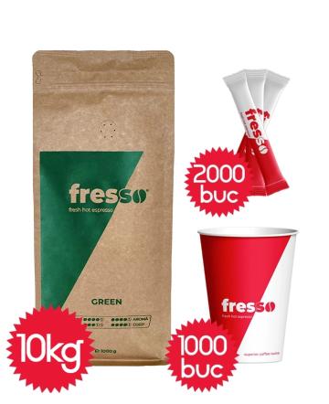 Pahare 8oz Fresso Green si zahar Fresso