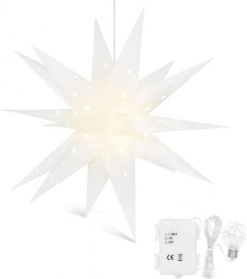 Stea luminoasa 3D LED, baterie cu cronometru, 45x45 cm