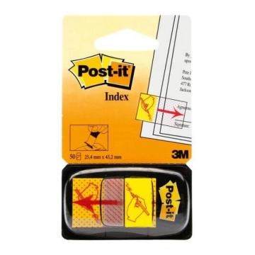 Index Post-IT Sign here, 50 file/bucata de la Sanito Distribution Srl