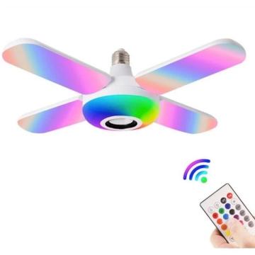 Bec 4 brate cu lumina multicolora RGB si functie muzicala
