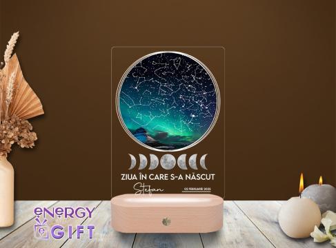 Lampa led 3D personalizata - Sky Map #137