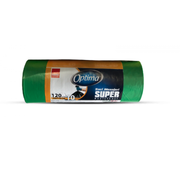 Saci gunoi Sano Optima Super 120litri, 10, 70*110 verzi