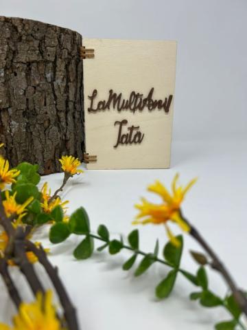 Felicitare din lemn La Multi Ani, Tata!