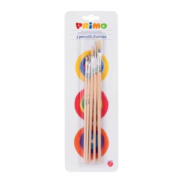 Set pensule Morocolor Primo, drepte, 5 bucati/set de la Sanito Distribution Srl