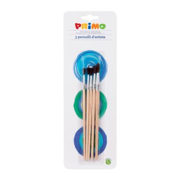 Set pensule Morocolor Primo, rotunde, 5 bucati/set de la Sanito Distribution Srl
