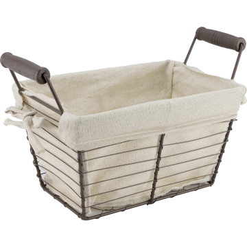 Cos servire paine dreptunghiular Raki 25,5x14x17cm din metal