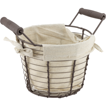 Cos servire paine rotund Raki 24x20,5x19cm din metal
