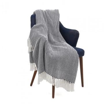 Cuvertura pled 200x220 cm Zag black de la Eve Nasia S.r.l