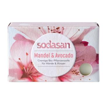 Sapun crema bio migdale si avocado 100g Sodasan