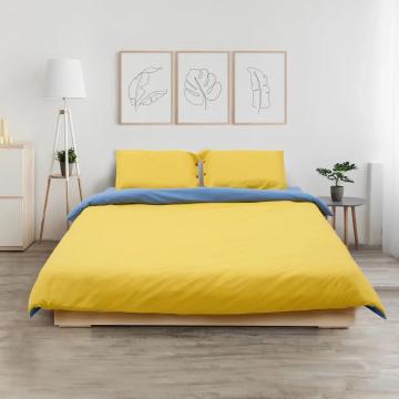 Set de pat dublu bumbac Yellow/Blue