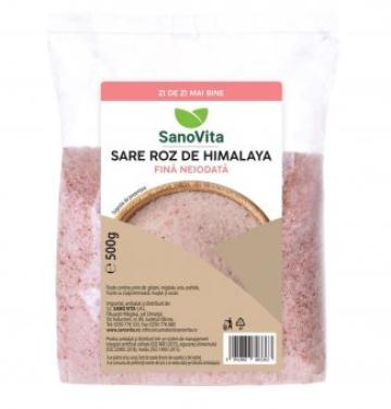 Sare roz de Himalaya fina neiodata SanoVita 500g