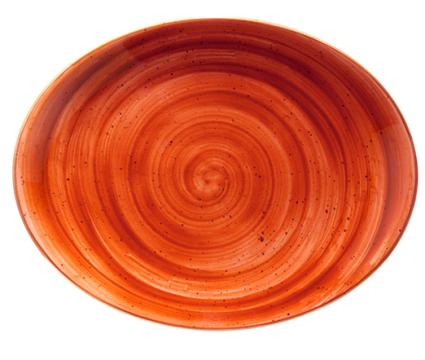 Farfurie ovala din portelan Bonna Terracota 31cm de la Kalina Textile SRL