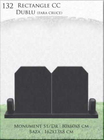 Monument rectangle CC dublu (fara cruce)