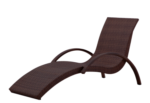 Sezlong ratan sintetic cadru aluminiu Raki 184x53cm
