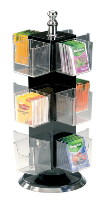 Stand rotativ pliculete ceai, 12 compartimente, h36cm, Raki