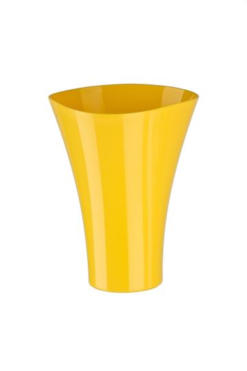 Ghiveci Fala plastic, 17x21,5cm, galben
