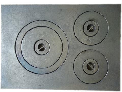 Plita fara rama cu 3 ochiuri 535 x 380 mm de la Baralchim Srl