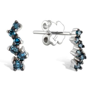 Cercei din aur alb de 14K cu zirconia de la Sandra Ferretti Srl