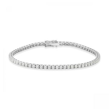 Bratara Tennis aur alb 18K cu diamante naturale