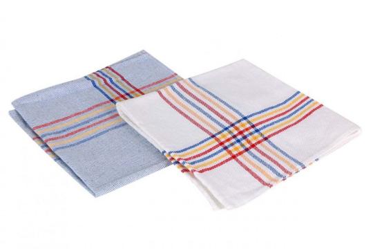 Set 4x prosop dungat 52x52 cm, 2 albe si 2 albastre de la Ad Horeca Concept Srl