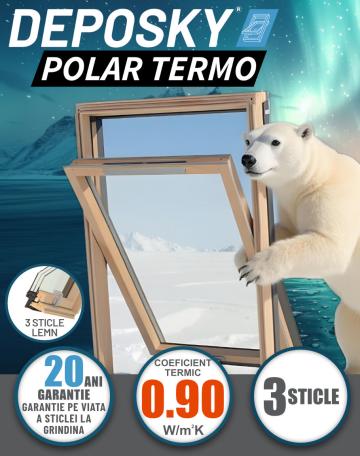 Fereastra mansarda Deposky Energy Plus 3 sticle, maner jos