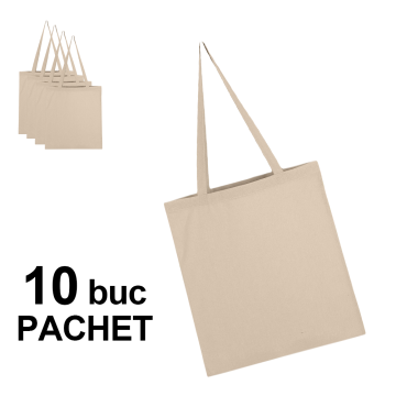 Sacosa bumbac natur, 38 x 42 cm, Valmir, 10 bucati de la Best Media Style Srl