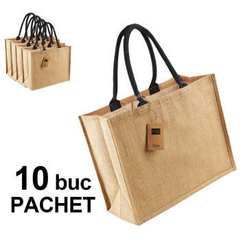 Sacosa iuta, clasic - toarta negru 10 bucati de la Best Media Style Srl