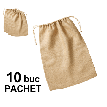 Saculet iuta natur 10 x 14 cm, 10 bucati de la Best Media Style Srl