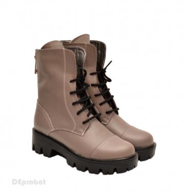 Bocanci gri dama piele naturala sport-casual BOC14GRI