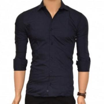 Camasa slim fit bleumarin - camasa bleumarin barbati ZR19B