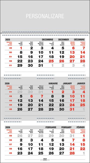calendar triptic